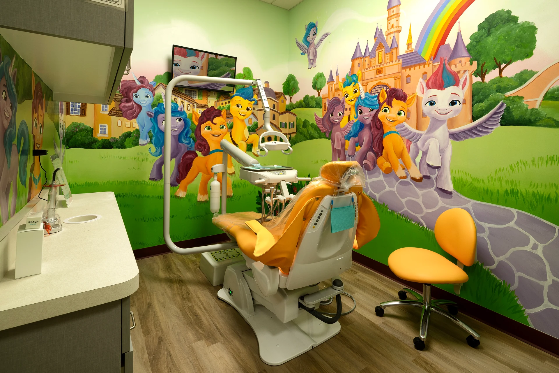 My Little Pony-themed treatment room at Super Kids Dental San Bernardino